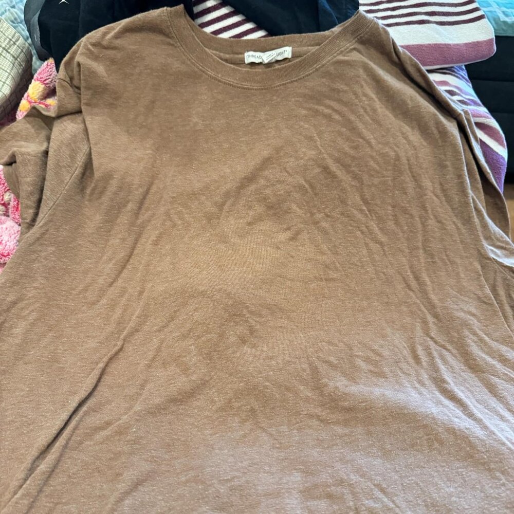 Threads for Life T-Shirt, Brown, Size Large